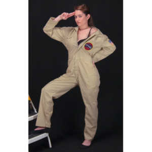 Lindsey was visiting and wanted to shoot, and I had an idea for a pinup based on a pilot's helmet I had recently been given.  So we went to a local military surplus and whipped up a pilot costume and did this shoot.